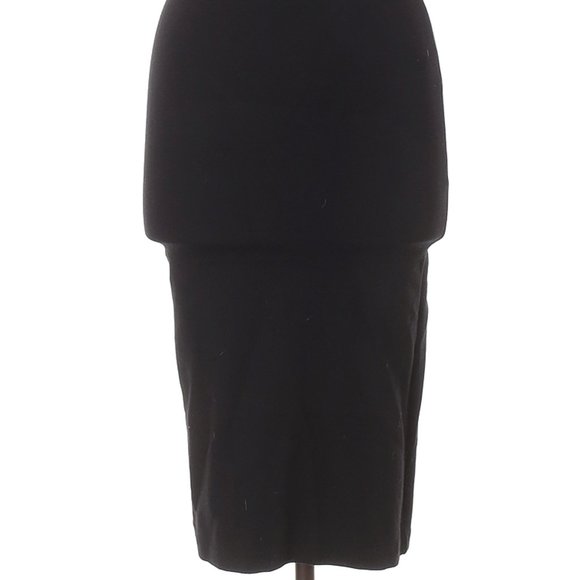 Jarbo Casual Skirt Black Midi Calf Length Fitted Size M #539 - Picture 2 of 4